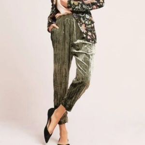 Anthropologie Velvet Joggers